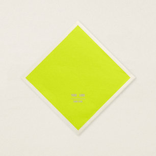 neon yellow solid color - add logo napkins