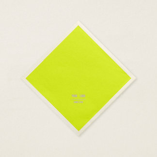 neon yellow solid color - add logo napkins