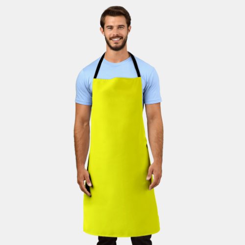 Neon Yellow Solid Color Apron