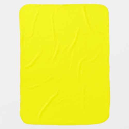 Neon Yellow Solid Color Baby Blanket