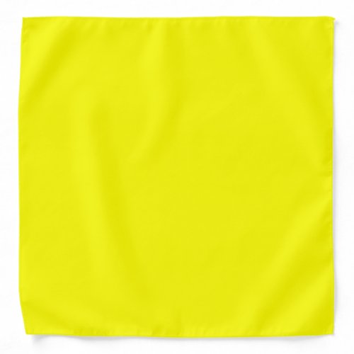 Neon Yellow Solid Color Bandana