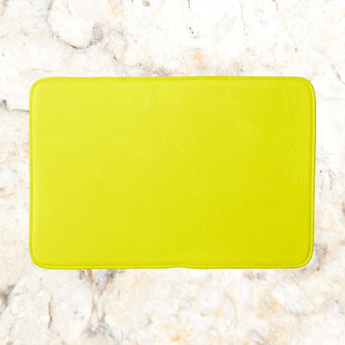Neon Yellow Solid Color Bath Mat