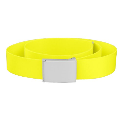 Neon Yellow Solid Color Belt