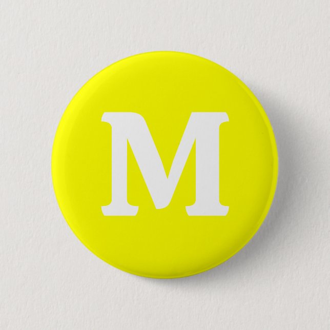 Neon Yellow Solid Color Button (Front)