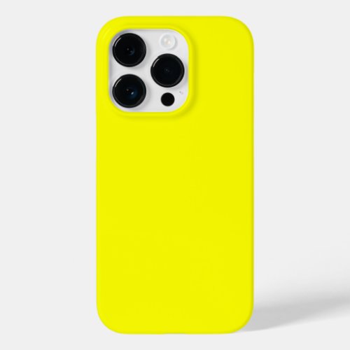 Neon Yellow Solid Color Case_Mate iPhone 14 Pro Case