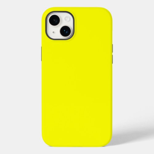 Neon Yellow Solid Color Case_Mate iPhone 14 Plus Case