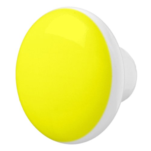 Neon Yellow Solid Color Ceramic Knob