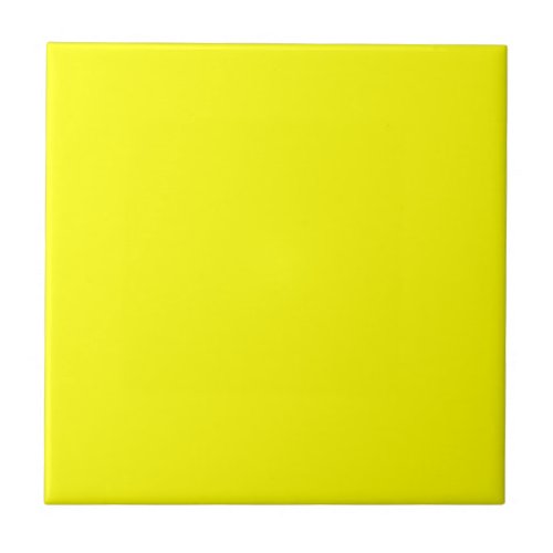 Neon Yellow Solid Color Ceramic Tile