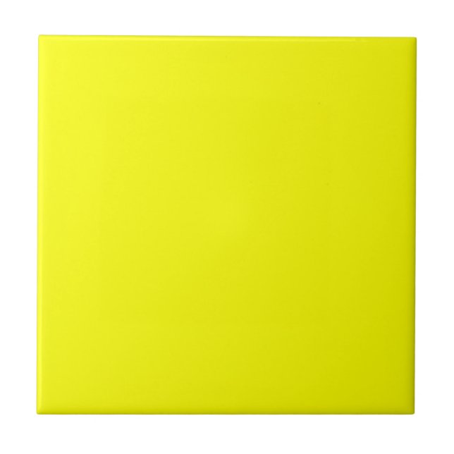 Neon Yellow Solid Color Ceramic Tile (Front)