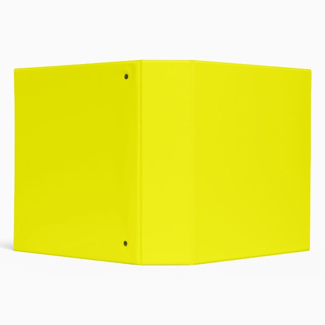 Neon Yellow Solid Color | Classic 3 Ring Binder (Background)