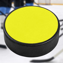 Neon Yellow Solid Color | Classic Hockey Puck