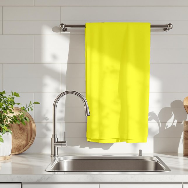 Neon Yellow Solid Color | Classic Kitchen Towel (Creator Uploaded)