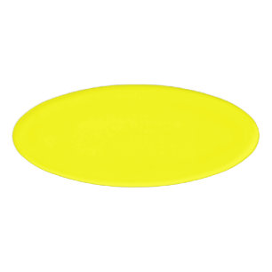 Neon Yellow Solid Color Classic Name Tag