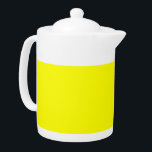 Neon Yellow Solid Color | Classic Teapot<br><div class="desc">Neon Yellow - Introducing the timeless allure of the Solid Color Design: a captivating blend of classic form and elegant simplicity. This design is a celebration of the power and beauty found in a single, striking hue. Exuding sophistication, the solid color design embraces the essence of minimalism, making it a...</div>