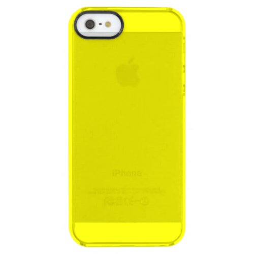 Neon Yellow Solid Color  Classic Clear iPhone SE55s Case