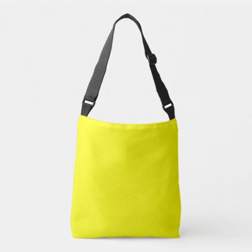 Neon Yellow Solid Color Crossbody Bag