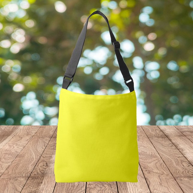 Neon Yellow Solid Color Crossbody Bag (Creator Uploaded)
