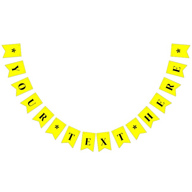 Neon Yellow Solid Color Custom Bunting Flags (All)
