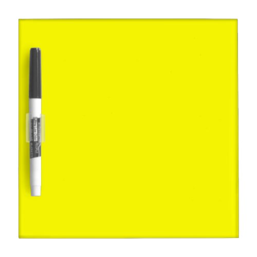 Neon Yellow Solid Color Dry Erase Board