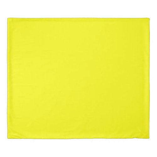 Neon Yellow Solid Color Duvet Cover