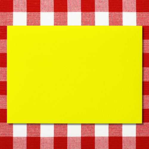 Neon Yellow Solid Color Envelope