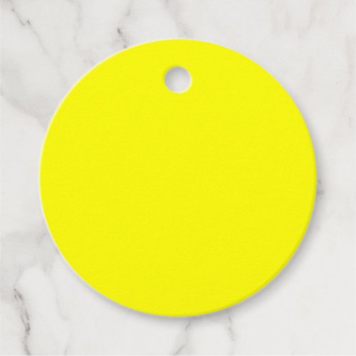 Neon Yellow Solid Color Favor Tags