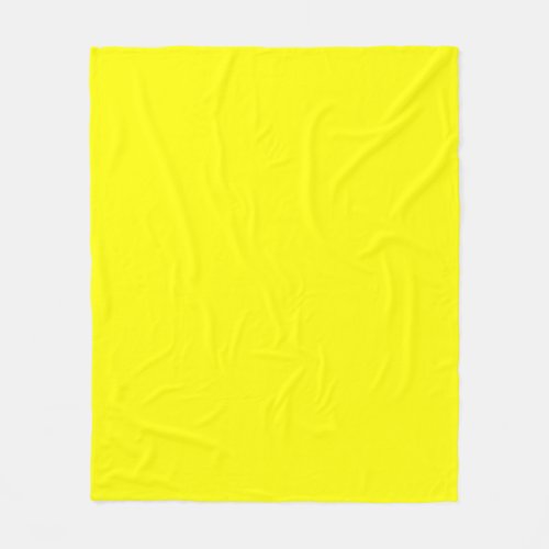 Neon Yellow Solid Color Fleece Blanket