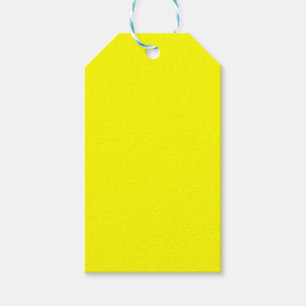 Neon Yellow Solid Color Gift Tags