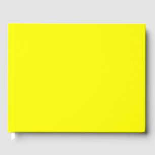 Neon Yellow Solid Color Guest Book
