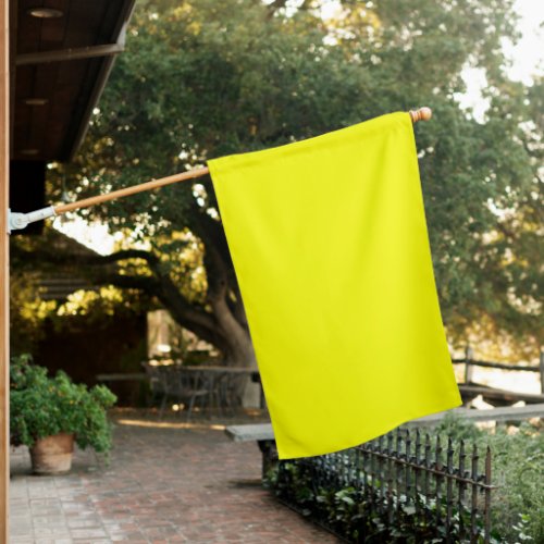 Neon Yellow Solid Color House Flag