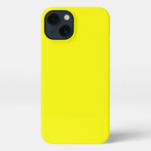 Neon Yellow Solid Color iPhone 13 Case