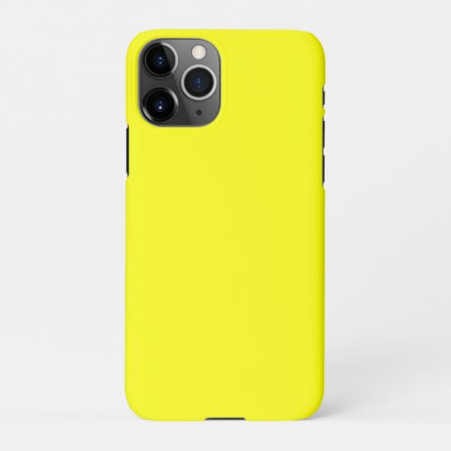 Neon Yellow Solid Color iPhone 11Pro Case