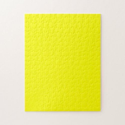 Neon Yellow Solid Color Jigsaw Puzzle