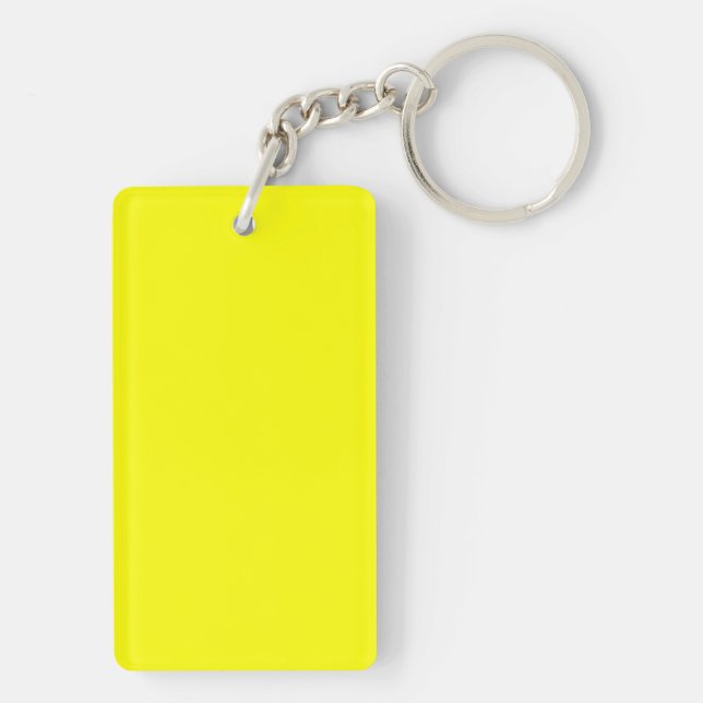 Neon Yellow Solid Color Keychain (Back)