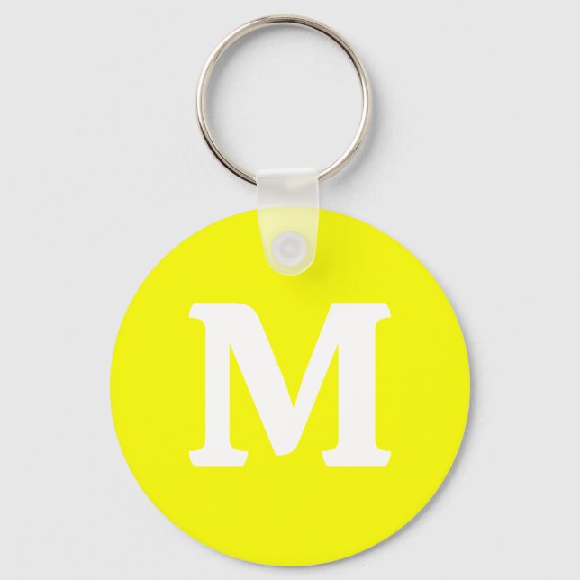 Neon Yellow Solid Color Keychain (Front)