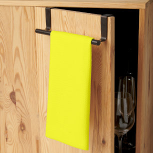 Neon Yellow Solid Color Kitchen Towel