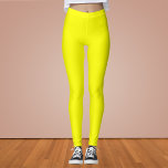 Neon Yellow Solid Color  Leggings<br><div class="desc">Neon Yellow Solid Color</div>