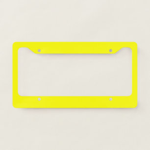 Neon Yellow Solid Color License Plate Frame