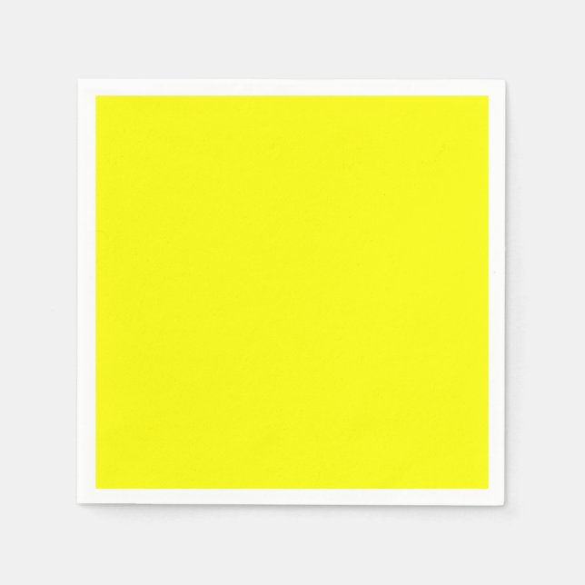 Neon Yellow Solid Color Napkins (Front)