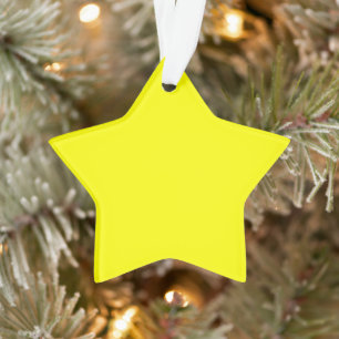 Neon Yellow Solid Color Ornament