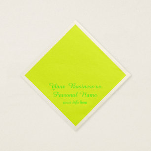 neon yellow solid color paper napkins