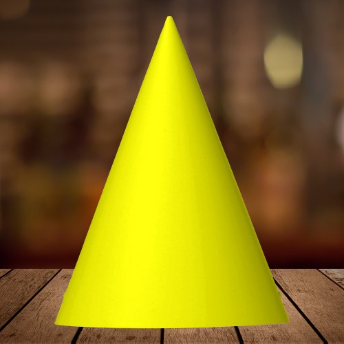 Neon Yellow Solid Color Party Hat