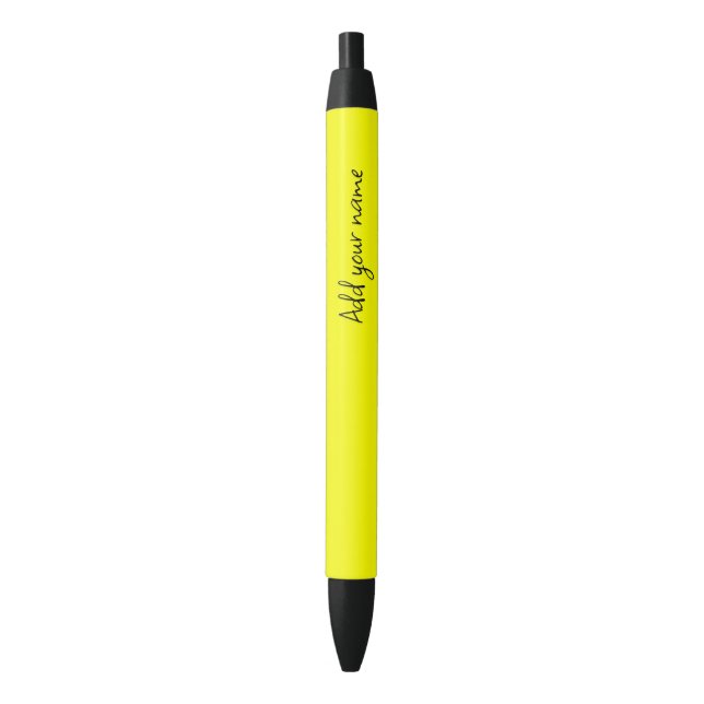 Neon Yellow Solid Color Pen (Front Vertical)