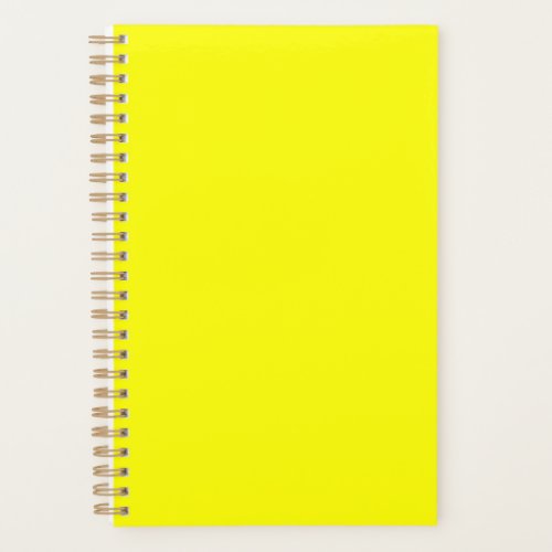 Neon Yellow Solid Color Planner