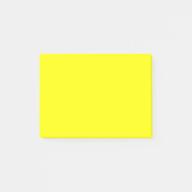 Neon Yellow Solid Color Post-it Notes (Front)