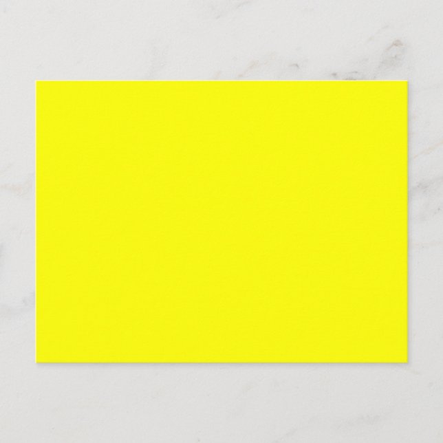 Neon Yellow Solid Color Postcard (Front)