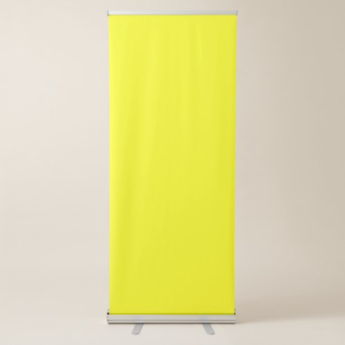 Neon Yellow Solid Color Retractable Banner