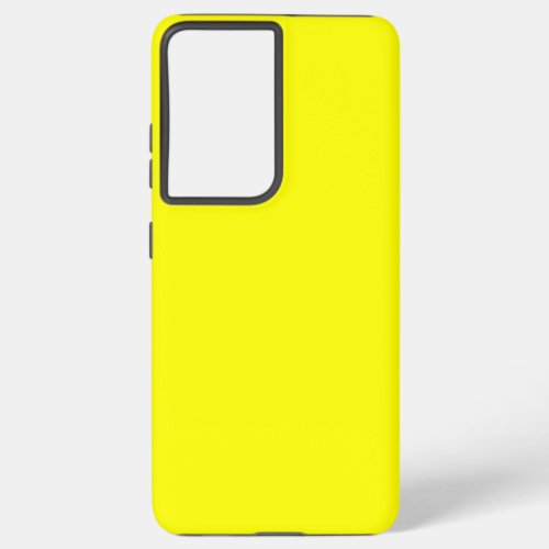 Neon Yellow Solid Color Samsung Galaxy S21 Ultra Case