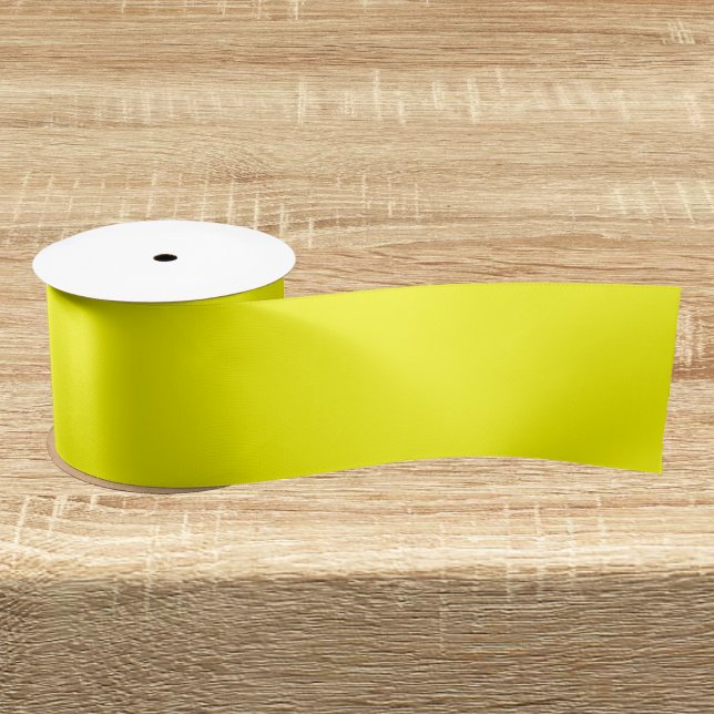 Neon Yellow Solid Color Satin Ribbon (Creator Uploaded)