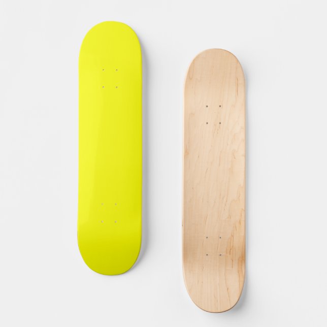 Neon Yellow Solid Color Skateboard (Front)